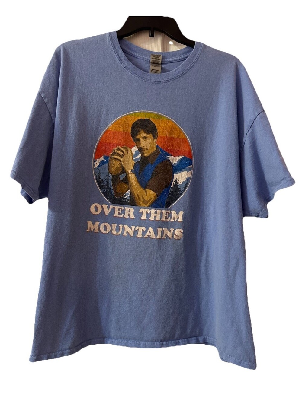 Uncle Rico Over Them Mountains T-Shirt 2XL Napoleon Dynamite Football Graphi